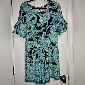 Lilly Pulitzer Lula Romper - High Tide Navy